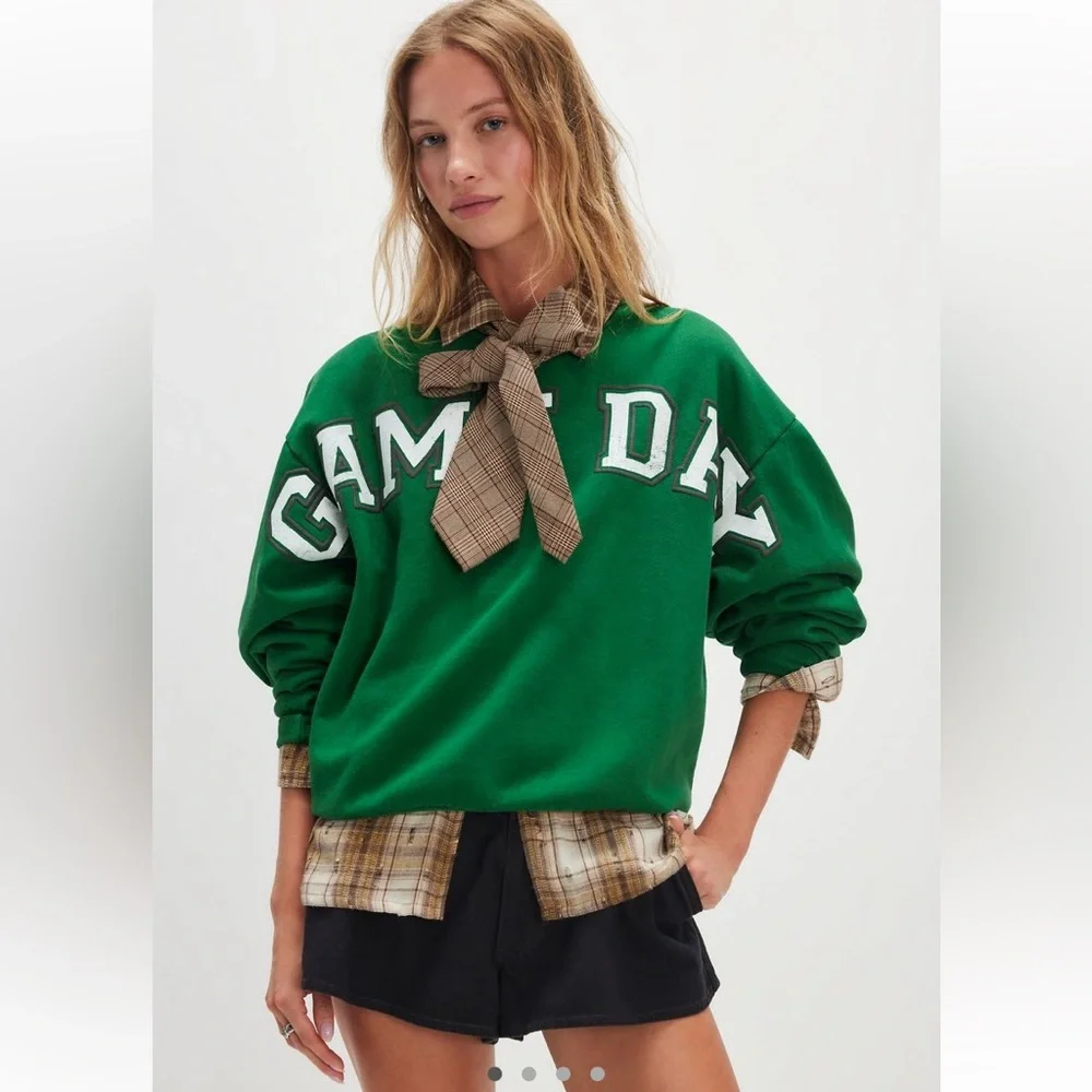 Free People x Daydreamer Game Day Graphic Sweatshirt - Picture 2 of 10